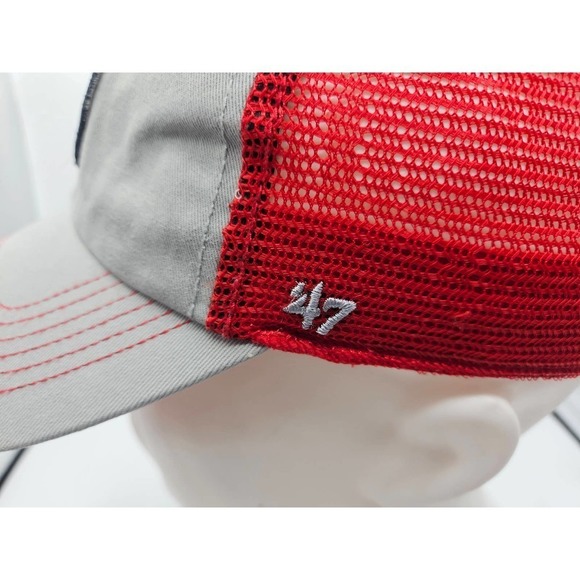 St Louis Cardinals MLB ‘47 Brand Baseball‎ Cap Hat Gray Red Mesh Snapback OSFA - Picture 4 of 8